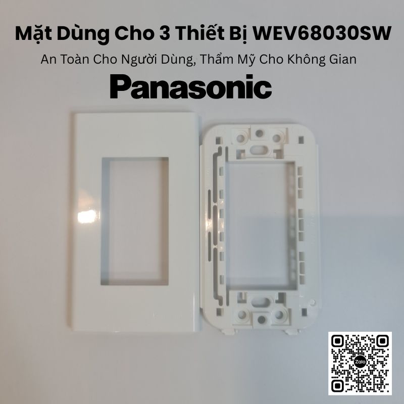 Mặt Dùng Cho 3 Thiết Bị – Panasonic FullWide WEV68030SW (Trắng)
